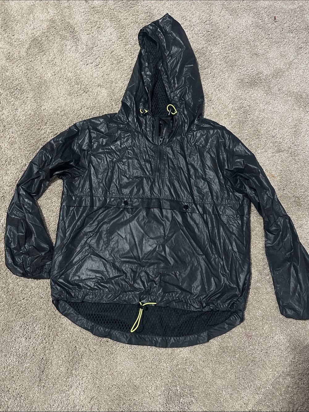 Lightweight Black Hooded Anorak